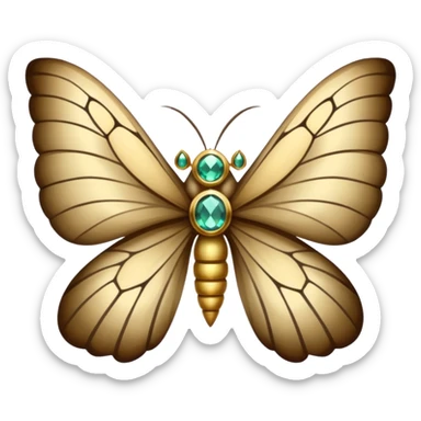 moth wing crown with gem eyes sticker