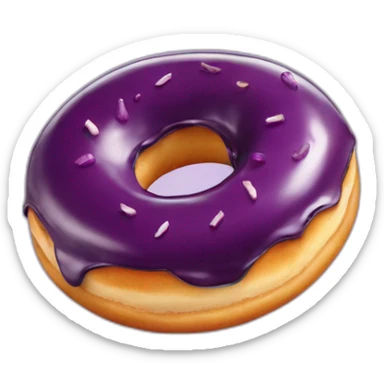 Aubergine dans un donut sticker