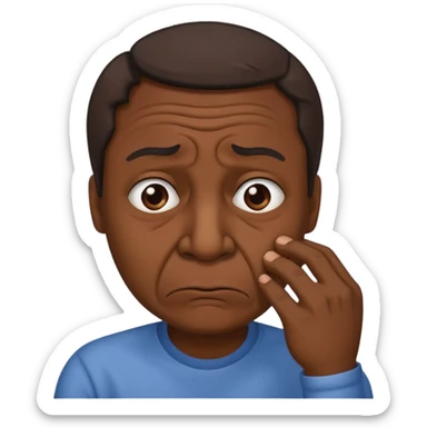 Person holding nose because something else is stinky sticker