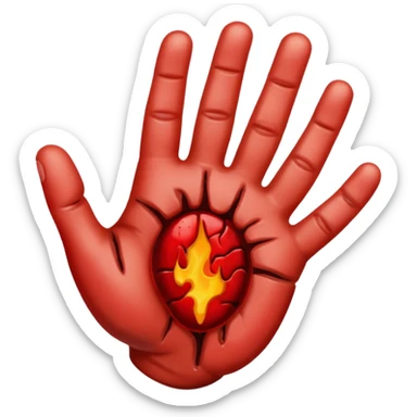 infected hand sticker