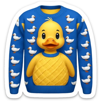 vowen sweater with duck pattern sticker