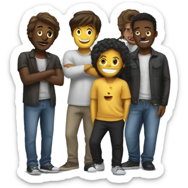 friend group talking with each other sticker