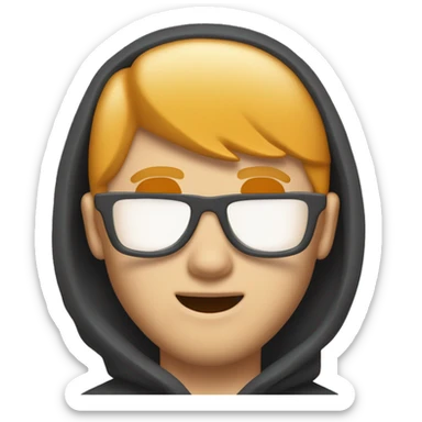 Homme Adulte blond foncé avec les cheveux a l'ancienne coupe de Justin Bieber avec un sweat à capuche noi avec petit logo orange sticker