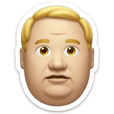 morbidly obese man sticker