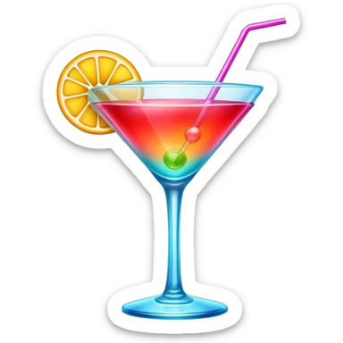 Neon sinboard coctail sticker
