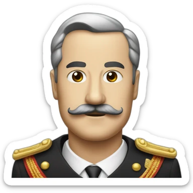 Famous dictator with small mustache sticker
