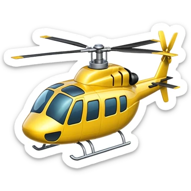 emoji helicopter sticker