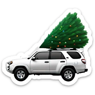 4 Runner with a christmas tree on the roof sticker