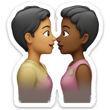 lesbians kissing sticker