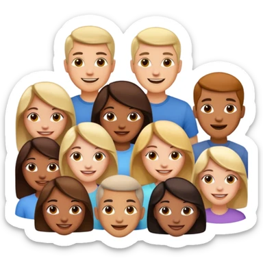 many different groups of people sticker