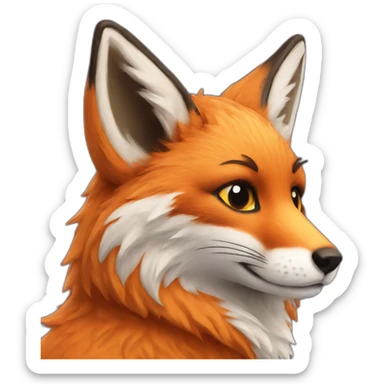 Furry Fox Blue sticker