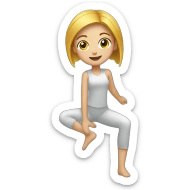 a girl as flexible as a breeze block sticker