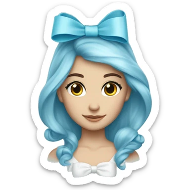 light blue gracie abram’s inspired bow sticker