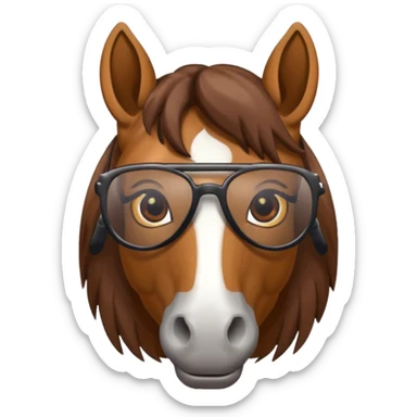 Horse wearing sunglasses looking at u confused  sticker