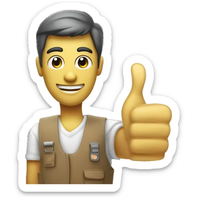 Giving Thumbs Up Next to Blank Signadmin giving thumbs up sticker