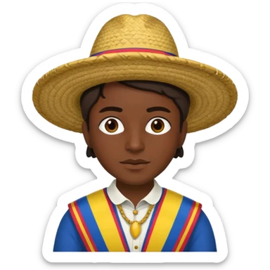 Person with a Colombian outfit  sticker