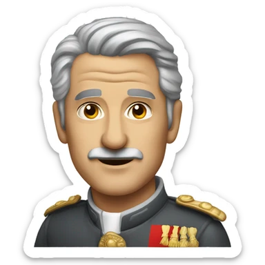 spanish general grey hair handsome distinguished in his late 50s sticker