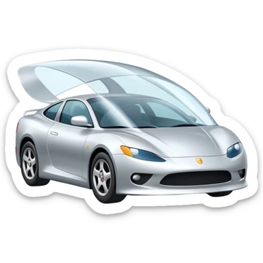 car with a transparent shield or film sticker