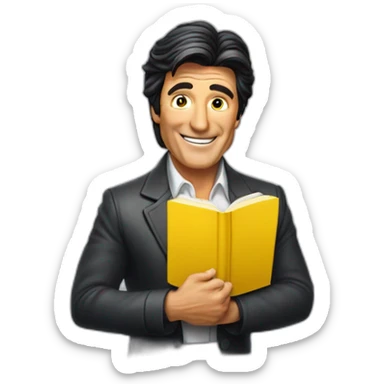 T. Harv Eker showing the yellow book "the secret of a millonaire mind" sticker