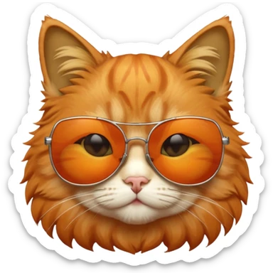 Cat with sunglasses sticker