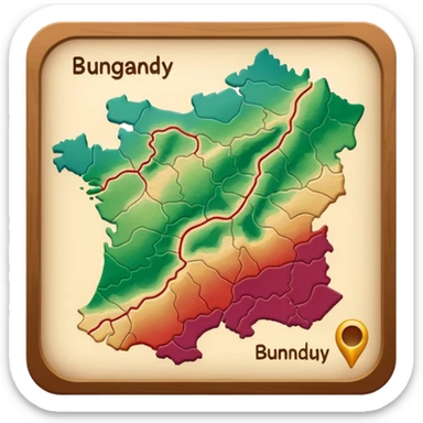 map of Burgundy sticker