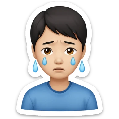 tears through cringe  asian sticker