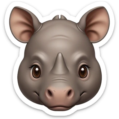 Cute baby rhino  sticker