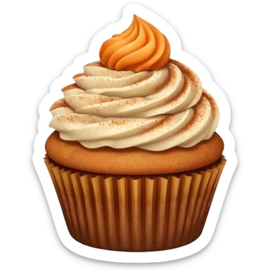 cupcake with cinnamon dusting & apricot slice on top sticker