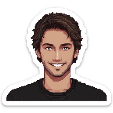 handsome guy smiling sticker