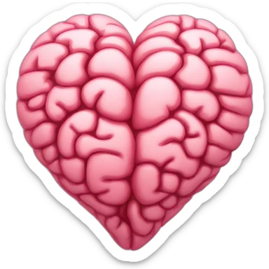 heart, brain sticker