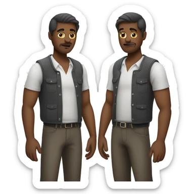 Man with a third arm under his stomach  sticker