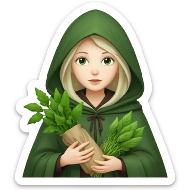 Herbal witch sticker