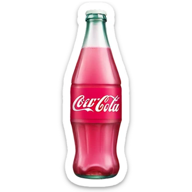 pink coca cola bottle sticker