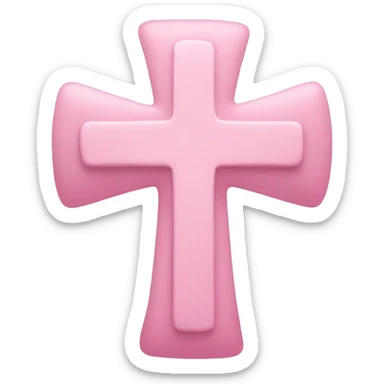Light Pink cross sticker