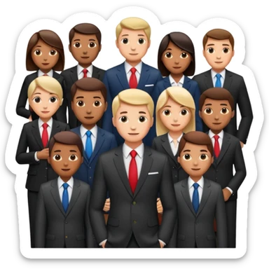 book and lots of people in suits on the cover sticker