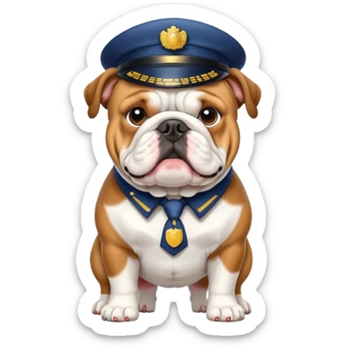bulldog ingles postman sticker
