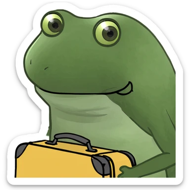 travel suitcase bufo style sticker