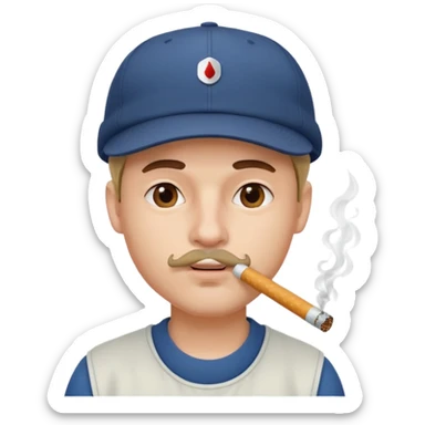 Göz vuruma başınada papaq ağzın da siqaret sticker