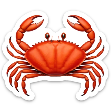 Cooked crab meal sticker