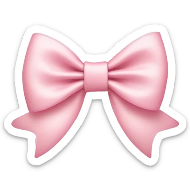 light pink bow on light pink bow sticker