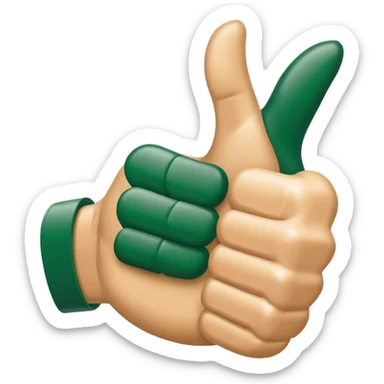 UNC Charlotte Logo making a thumbs up sticker