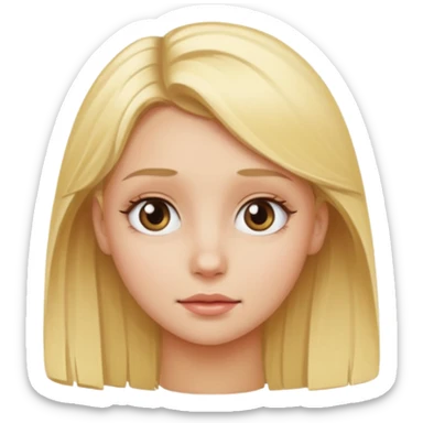 Blonde girl with far apart eyes  sticker
