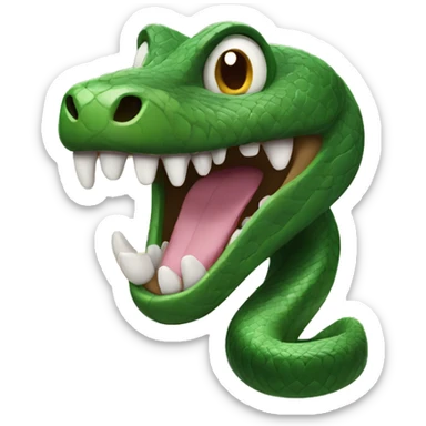 Snake with two teeth sticker