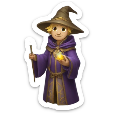 Mage seduit par une fée sticker