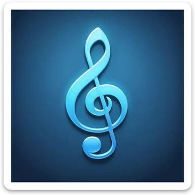 A soft blue music symbol that's aesthetic sticker