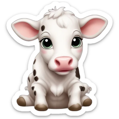 cute baby cow sticker