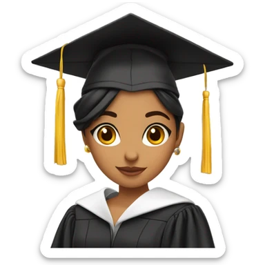 college graduation latina girl sticker