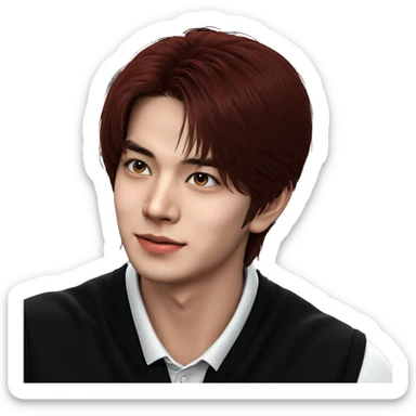 realistic portrait of a boy sticker