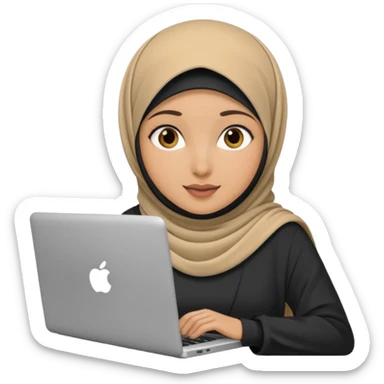 Hijabi girl loptop sticker