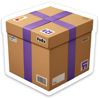 FedEx delivery parcel sticker